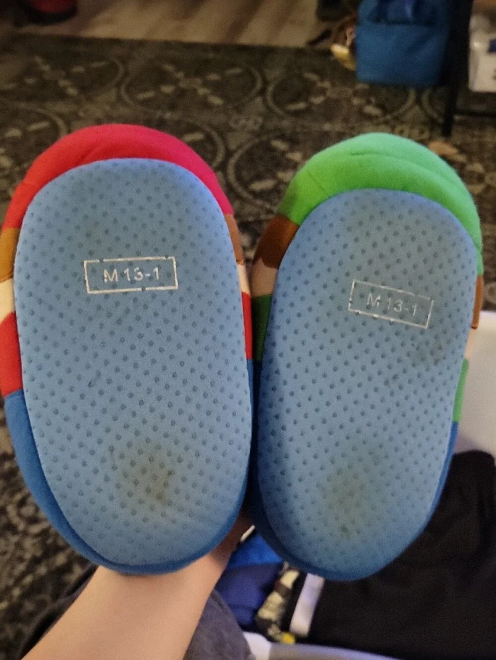 Nintendo Mario & Luigi Plush Kids Slippers - Red, Green & Blue
